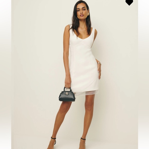 Reformation White Madina mini dress NWT 🥂✨ - Picture 2 of 6